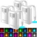 Chunace 4 Pack Toilet Night Light with Motion Activated Sensor, 16 Colors LED Nightlight Inside Bowl, Cool Stuff for Bathroom Decor Accessories, Unique & Funny Gadgets for Men/Kids 2025
