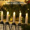 Minetom Christmas Candle String Lights, 48FT 50 LED Candle Lights for Indoor Outdoor, Connectable Flameless Candle Lights with Clips for Xmas Tree Holiday Seasonal Celebration Decoration, Warm White