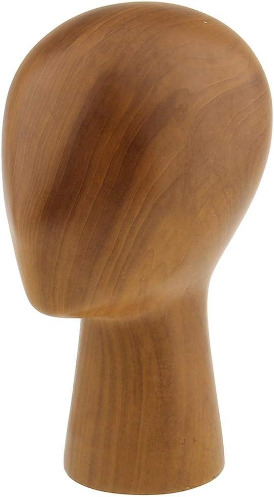 Abstract GFRP Wooden Mannequin Head Display Stand by M.M.A