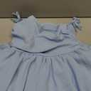 RoseSeek Girl's Flowy Cami Dress Ruched Sleeveless Pink Layered Ruffle Kawaii Short Smocked Summer Dresses, Light Blue, 14 Years
