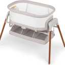 Chicco LullaGlide Plus Electronic 3-in-1 Baby Bassinet, Gliding and Portable Bassinet, Waterproof Mattress and Fitted Sheet, Includes Carry Bag for Travel, Serene/Beige