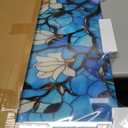DAIFURONGE Tempered Glass Backsplash for Kitchen, Mosaic Lotus Flowers | 30"x24" Behind Stove Back Splash Panel Protector, Easy to Clean, Kitchen Wall Decor,One Piece Oven and Range Backsplash