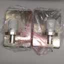 Kalium Wall Sconces Set of Two Modern Vanity Lights with Double Clear Glass Shade Brushed Nickel Indoor Farmhouse Wall Light for Bathroom Living Room Bedroom Hallway Bulb E26 Base (2PCS) (Silver)