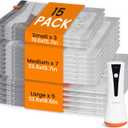 Vacuum Seal Bags for Clothing Travel with Rechargeable Cordless Pump, 15 Pack Compression Space Saver Bags for Packing, Luggage and Seasonal Storage