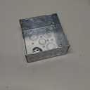 Hubbell-Raco 8257 2-1/8-Inch Deep, 1/2-Inch and 3/4-Inch Side Knockouts Welded 4-11/16-Inch Square Box, Steel