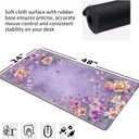Floral Butterfly XXL Gaming Mouse Pad 48"x 24",Waterproof Non-Slip Desk Mat
