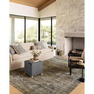 Loloi Amber Lewis Morgan Collection MOG-05 Spice/Lagoon 3'-6" x 5'-6" 38" Thick Accent Rug feat. CloudPile, Neutral, Room Dcor, Vintage Inspired, Livingroom, Bedroom, Dining Area