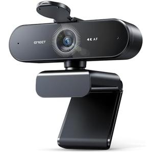 EMEET NOVA 4K Webcam for PC - Ultra 4K HD, PDAF Autofocus, Dual Noise-Cancelling Mics, 73° FOV, Auto Light Correction, USB-A, Privacy Cover, Ideal for High-End Business Meetings&Live Streaming