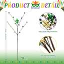 Mardi Gras Table Decor, 20 Pack Glitter Berry Stems Mardi Gras Decorations for Tree, Artificial Flowers Mardi Gras Picks for Wreath, Mardi Gras Tree Ornaments, Mardi Gras Gifts