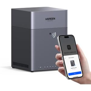 UGREEN NAS DH4300 Plus 4-Bay Desktop NASync, Support Capacity 128TB (Diskless), Remote Access, AI Photo Album, Beginner Friendly, 8GB LPDDR4X RAM, 2.5GbE, 4K HDMI, Network Attached Storage (Diskless)
