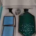 Stained Glass,Window Decor,Stained Glass Suncatchers Window Hanging,Modern Design Home Decor,Gifts for Couples, (Blue-Green)