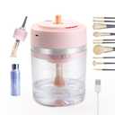 Electric Makeup Brush Cleaner Dryer Machine with cleaner solution UV-C Light, USB Charging Automatic Cosmetics Brushes Cleaning Drying Machine for Almost All Size Make up Brushes