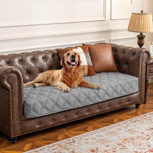 Ameritex Waterproof Dog Bed Cover Pet Blanket with Anti-Slip Back for Furniture Bed Couch Sofa (30x70 Inch (Pack of 1), Lightgrey)