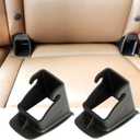 ISOFIX Interface Belt Latch Guide, 2 Pcs Car Seat ISOFIX Interface Buckle Fixed Guide Groove Car Seat Bracket Connector, Black
