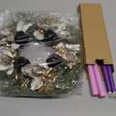 Unittype 5 Pieces Christmas Advent Wreath with Candles Holder Wreath Decor Christmas Advent Candles for Home Fireplace Church Xmas Centerpiece Table Decor(Delicate)