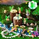 Shellwei 25 Pcs Garden Accessories Miniatures Small Fairies Kit with Luminous Wings Animals Cute Tiny Mushroom Mini Pond Bridge Figurine Micro Landscape Ornaments for Home Garden