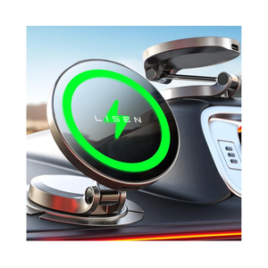 LISEN for Magsafe Car Mount Charger, 15W Fast Charging Ultra Magnetic Car Phone Holder [Mini & Metal], 2026 Wireless Magsafe Car Charger Dashboard Car Phone Mount for iPhone 17 Pro Max 16 15 14 13