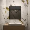 Peel and Stick Kitchen Backsplash Tiles 16PCS Waterproof Self Adhesive Wall Stickers for Kitchen, Easy DIY Stick On Tile Backsplash, Heat Resistant Decorative Wall Covering (White and Gold), 11.8" x 11.8" x2.5MM x 16Pack