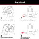 Master Lock Brass Combination Lock, Gate Lock for Outdoor Fence or Shed, Customizable Combination Padlock with Extended 2-1/4-Inch-Long Shackle, 175DLH