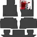 Floor Mats for 2019-2025 Ford Explorer - Tailored Fit for Ford Explorer 6 Seats - Front, 2nd & 3rd Row Set of 5 - Anti-Slip Backing - Heavy Duty TPE Mats - All Weather Car Liner