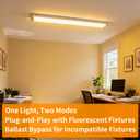 Fluorescent Light Bulbs Replacement 4FT, T8 LED Bulbs 4 Foot Type A+B, 24W (65W Equivalent) 3200LM, 3000K Warm White, 48 Inch Tube, F32T8 or F40T12 LED Replacement, Non-Dimmable, 2-Pack
