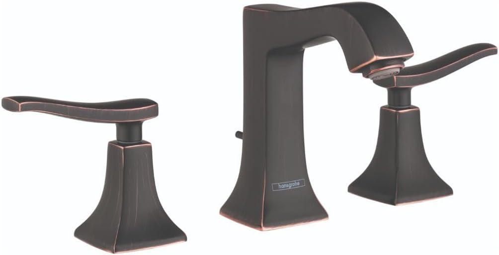 hansgrohe Metris C Widespread Classic Replacement Easy Clean 2 3-Hole Bathroom Sink Faucet in Rubbed Bronze, 31073921