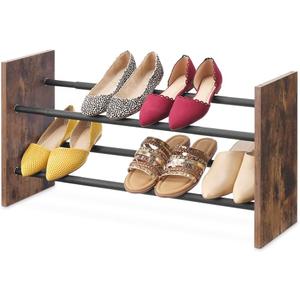 Whitmor Modern Industria l2-Tier Expandable Shoe Rack