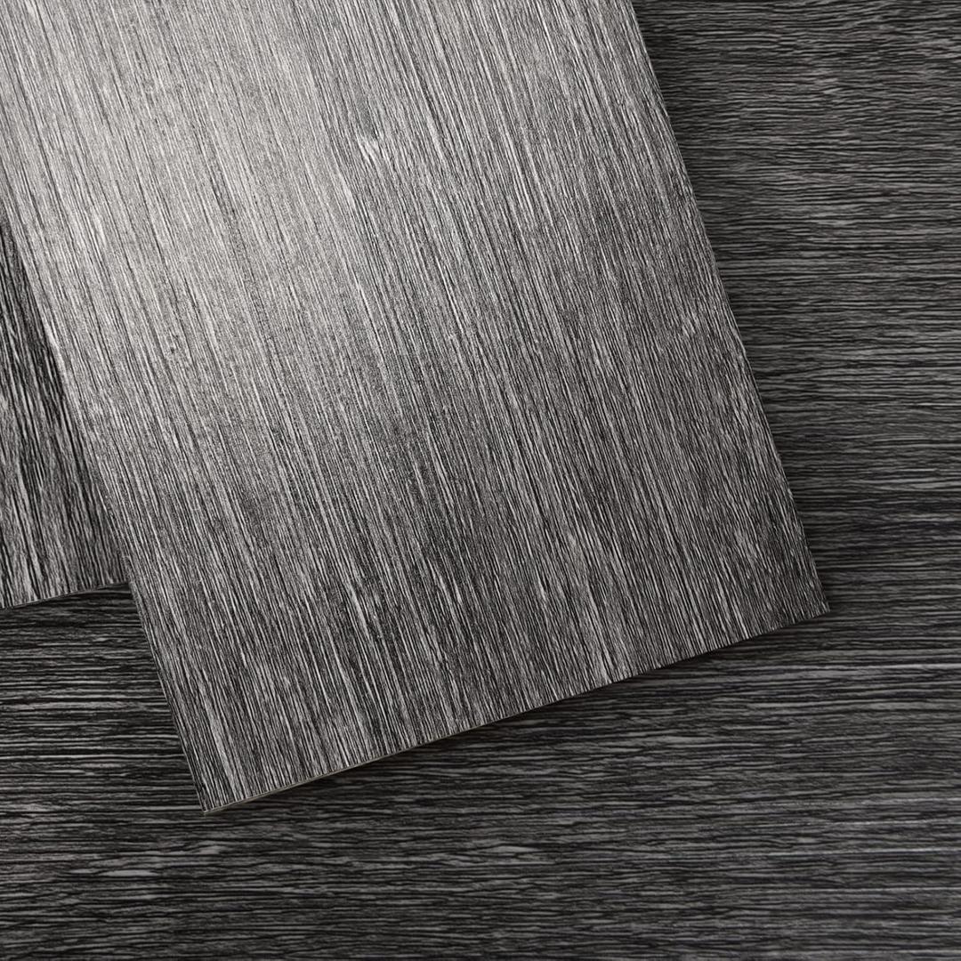 Art3d 36-Pack 54 Sq.ft Peel and Stick Floor Tiles Vinyl Plank Flooring Wood Look, Adhesive and Waterproof Tile Sticker for Bedroom, Living Room, Kitchen, RV in Ebony