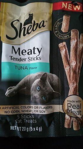 Sheba Meaty Tender Sticks Tuna Flavor - 5 Breakable Sticks (Pack of 10), Best By:  03/25/2027