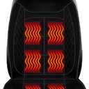 Car Seat Cushions, Car Seat Cover Foldable Portable Seat Cover for Back and Seat Cushions with Bottom Anti Slip Silicon(1 Pack/Black)
