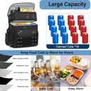 Lunch Box Cooler Bag - Insulated Tactical Lunchbox for Men - Large Lunch Pail or Adults Work Outdoor Shifts Trips Black Camo 16L