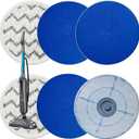 3897A / 3712 Rotating Steam Mop Pads Replacement for Bissell SpinWave Smart Steam Scrubbing Steam Mop Cleaner Models 3897A/3712 ONLY, Washable Reuseable Refill Pads6Pack (2Gray 4Blue)