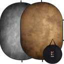 Kate 5x6.5ft Collapsible Backdrop Pop Up Photo Backdrops Grey Brown Portable Background for Portrait Photography, for Video, for Live Stream (CB02)