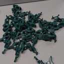 C7 C9 Christmas Lights Spring Clips, 100 Count Holiday Lights Quick Spring Clips, Shatterproof Shingle and Gutter Clips for E12, E17Socket, Rope Lights Roofline Fence Railing Mantel Christmas Trees (Green)