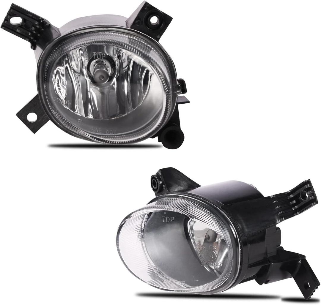 Fog Lights Compatible with Audi A4 / S4 (Quattro Cabriolet Convertible, Sedan, Avant Wagon) 2005-2008, A3 (Quattro Base/TDI Hatchback; Sport Package) 2008-2013, Fog Lamp; 1 Pair (Clear Lens)