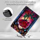 for 6" Kindle Paperwhite 10th Generation 2018 Release 360 Degree Rotating Case, PU Leather Stand Smart Flat Case with Auto Wake/Sleep for Kindle Paperwhite 2018 6 Inch PQ94WIF, Glass Rose