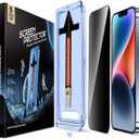 MAGIC JOHN 2 Pack for iPhone 13/13Pro/14/16e 6.1 inch Privacy Glass Screen Protector, Auto Dust-Elimination, Bubble Free, Easy Installation