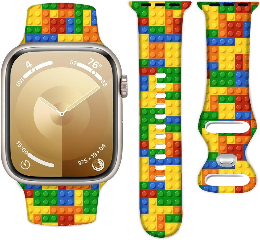 Sport Silicone Band Compatible with Apple Watch Bands 41mm 40mm 38mm Women Men,Soft Wristband Waterproof Replacement Sport Strap for iWatch Bands Series 10 9 8 7 6 5 4 3 2 1 SE Ultra