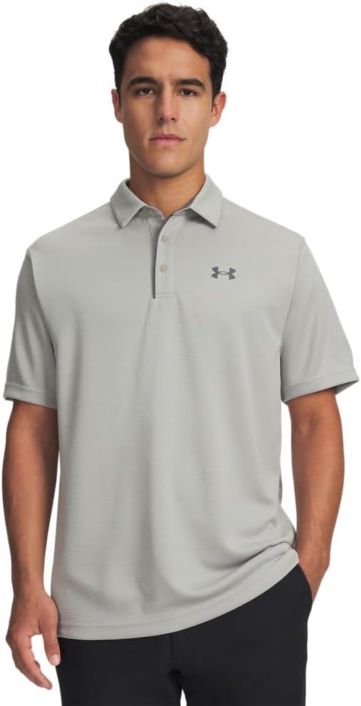 Under Armour Men's Standard Tech Golf Polo, (069) Pitch Gray , Large