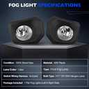 Fog Lights - Front Fog Lamps Assembly Compatible with Toyota Tacoma SR SR5 Pickup Truck 2016-2023 - Fog Lamp Kit Replacement for 8122002160, 8121002160, TO2592129, and TO2593129
