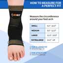 NeoAlly Copper Ankle Support Brace Compression Sleeve with Silicone Gel Reduce Foot Swelling Pain Relief from Plantar Fasciitis and Achilles Tendon (Large - 1 Pair)