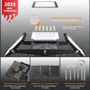 450W 2024 Plus New Upgraded LED Outdoor Flood Light, 45000LM 6000K Daylight White IP66 Waterproof, Stadium Lights, 3 Heads Adjustable Outdoor Floodlight Security Lights for Yards, Patios, Street (Black)