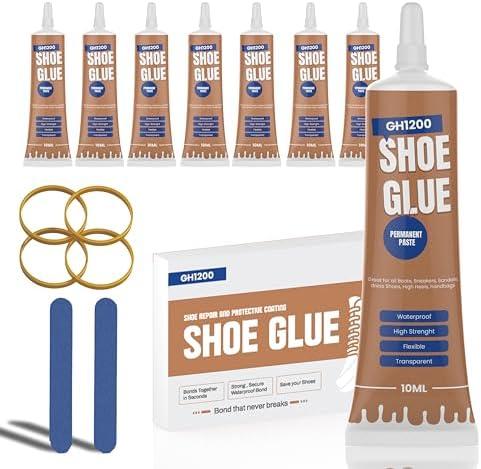 GH1200 10ML (16 Pack) Shoe Glue Sole Repair, Clear Drying, Pegamento para Zapatos, Fixes Sneakers, High Heels, Crocs & More, can Bear Extreme Conditions