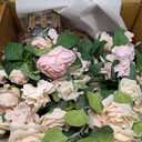 Ling's moment 17.5" Tall Standing Artificial Flowers Arrangements 4 pcs Wedding Aisle Runner Chair Decorations Blush & Pink Centerpieces for Ceremony Reception Rose Floral Party Outdoor, Pk-growing Blush