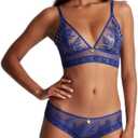 Aubade Women's Parenthese Triangle Bra (Medium, Blue (Electric Blue))