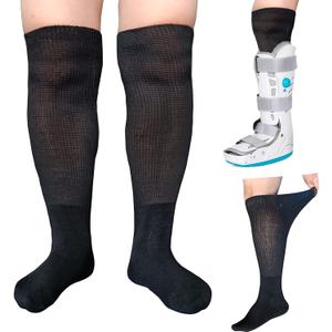 2 Pairs Walking Boot Socks Air Cam Walker Brace Fracture Boot Orthopedics Socks Cast Boot Replacement Sock Liner