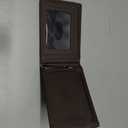 RUNBOX Wallet for Men Slim Leather Bifold RFID Blocking Minimalist Front Pocket Design with Gift Box (Bicolor Dark Brown(one-pocket))