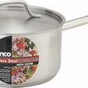 Winco Heavy-Duty Stainless Steel Sauce Pan with Cover, 4.5 Quart