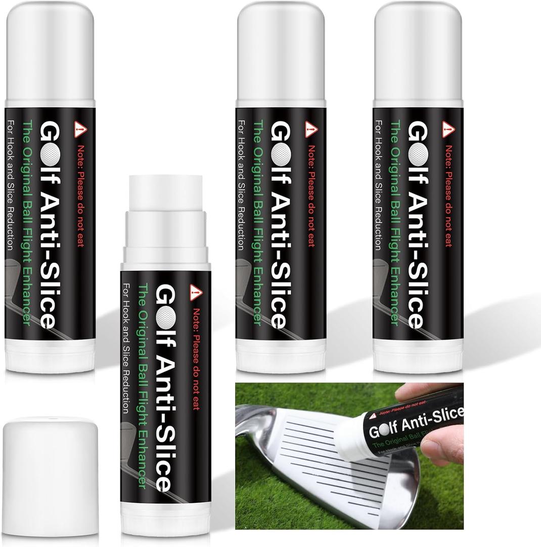 4 Pcs Golf Anti-Slice Anti-Slick Stick Compound for Clubs Boosts Distance and Increases Accuracy Gift for Golfer Supply