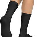 Hanes S Men's Crew Socks 12 Pair Pack, Black 